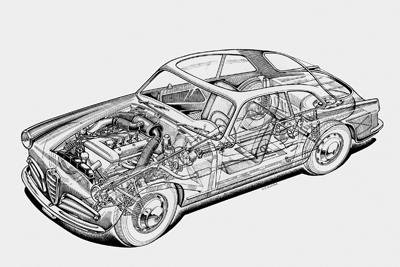 Alfa Romeo Giulietta Sprint Zagato-SVZ-SZ-Coda-Tonda-Coda-Tronca-1957-1962